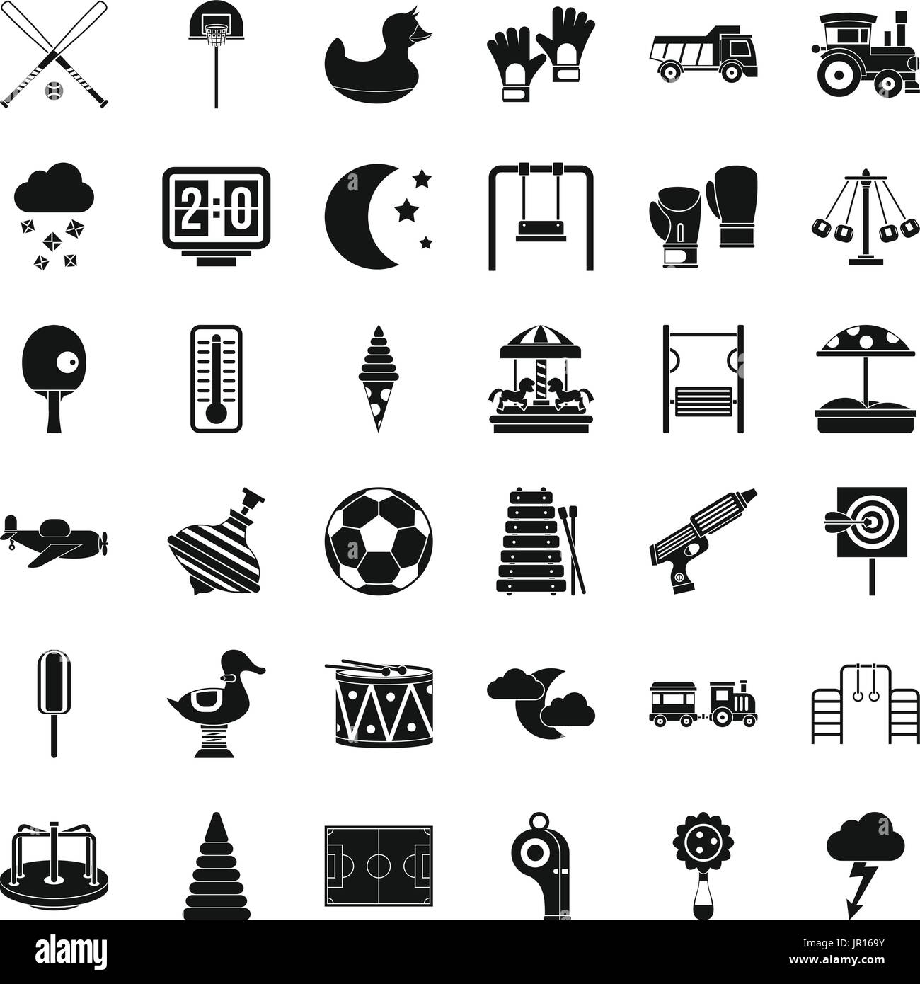 New playground icons set, simple style Stock Vector Image & Art - Alamy