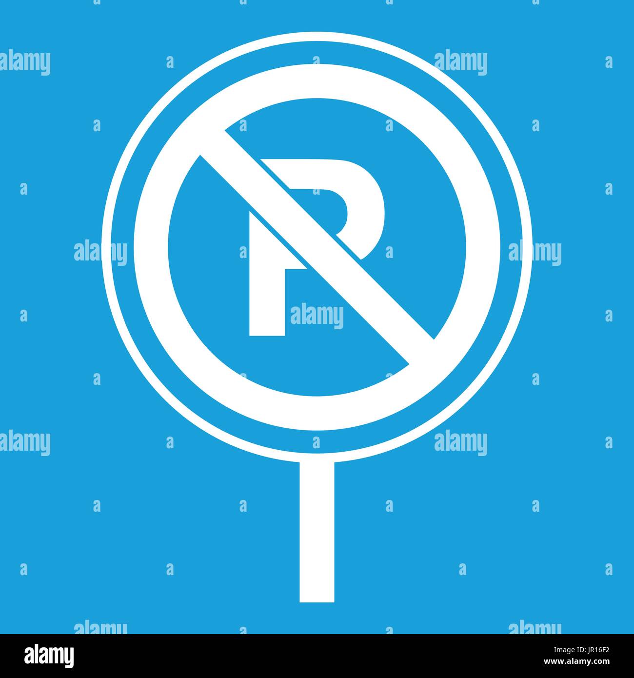 No parking sign icon white Stock Vector Image & Art Alamy