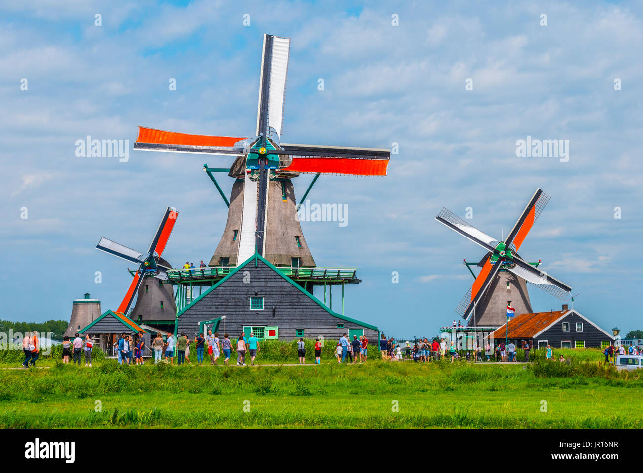 The windmills of Holland - typical landmark in the Netherlands Stock ...