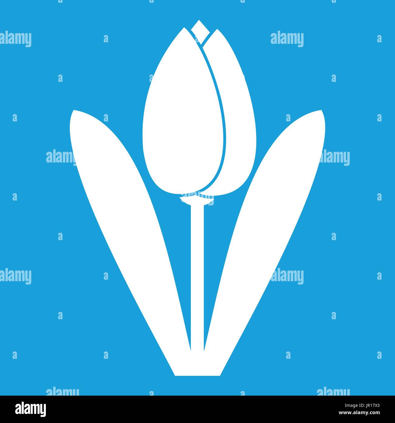 Tulip icon white Stock Vector Image & Art - Alamy