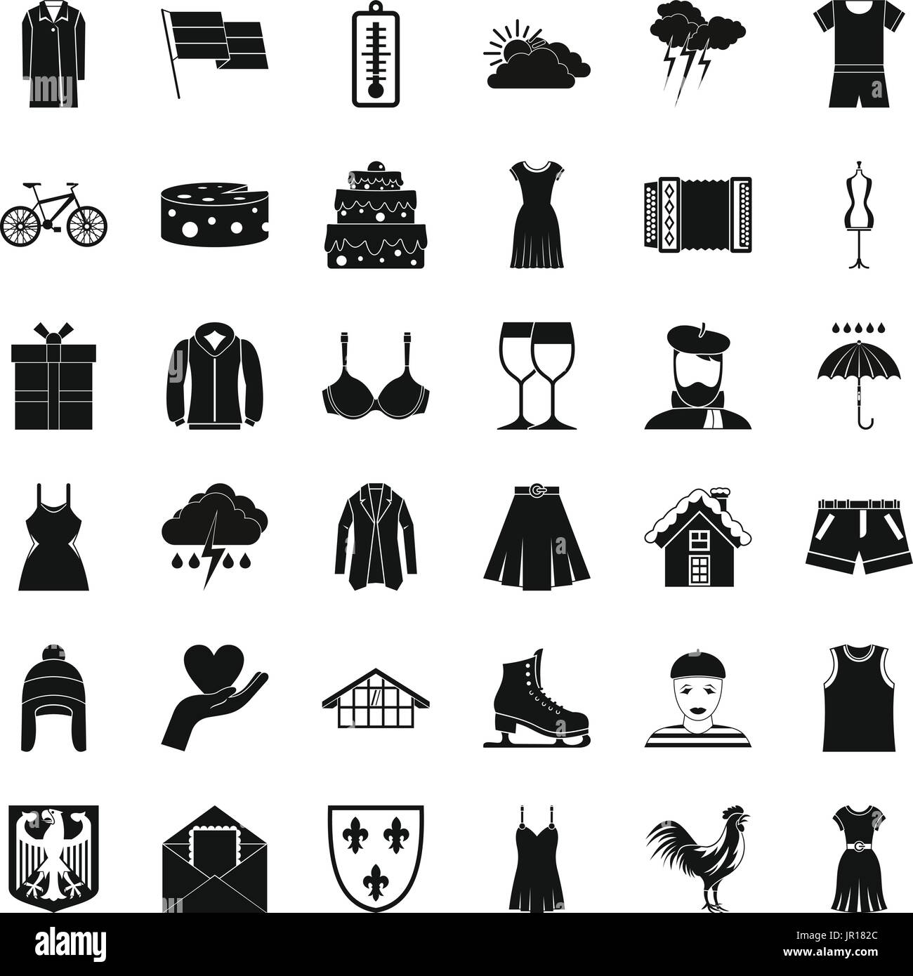 Season clothes icons set, simple style Stock Vector Image & Art - Alamy