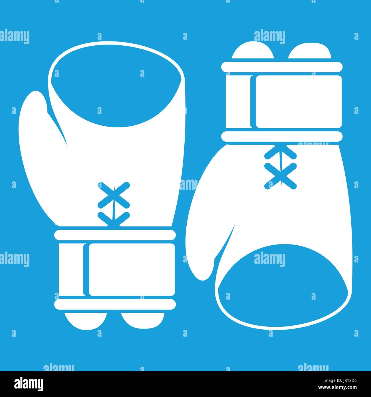 Boxing gloves icon white Stock Vector Image & Art - Alamy