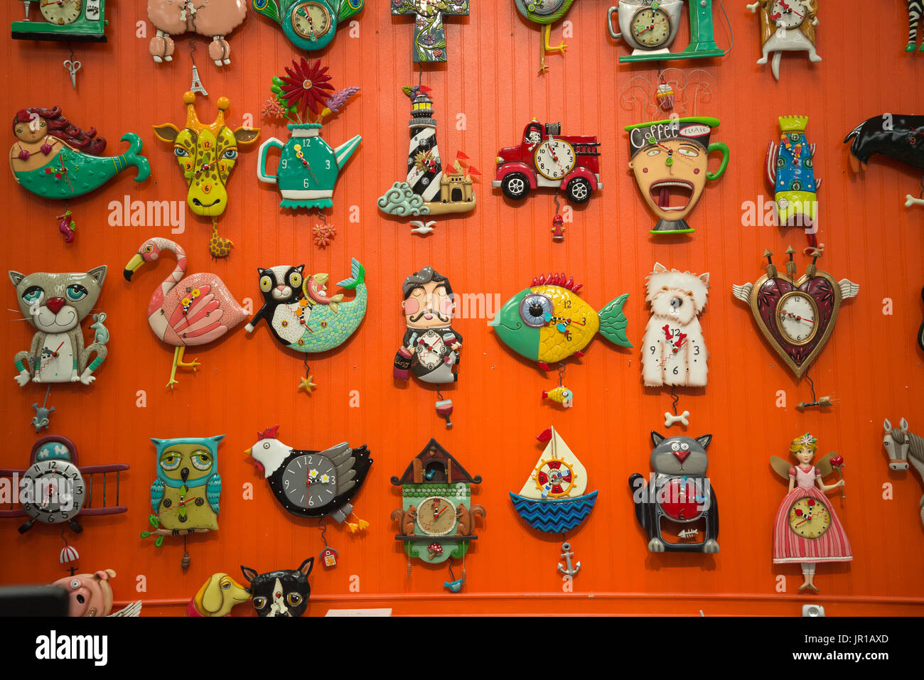 Decorative and quirky clocks for sale Stock Photo Alamy