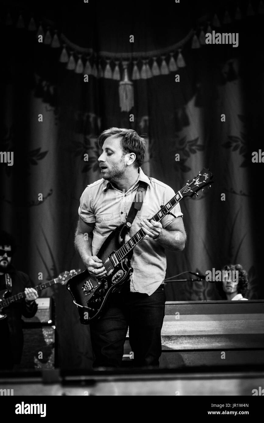 The Black Keys performing at a music festival in British Columbia