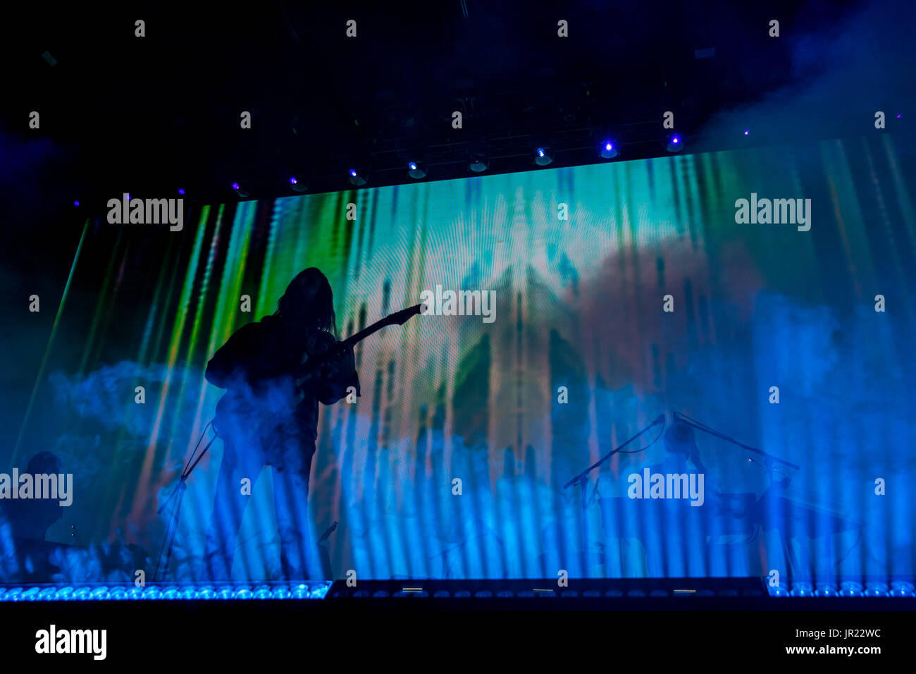 Tame Impala performing at Panorama in New York City Stock Photo