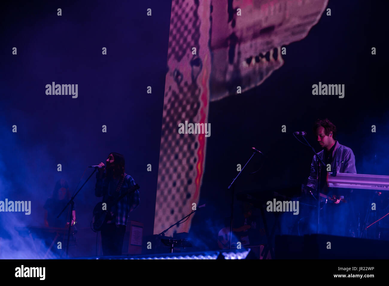 Tame Impala performing at Panorama in New York City Stock Photo