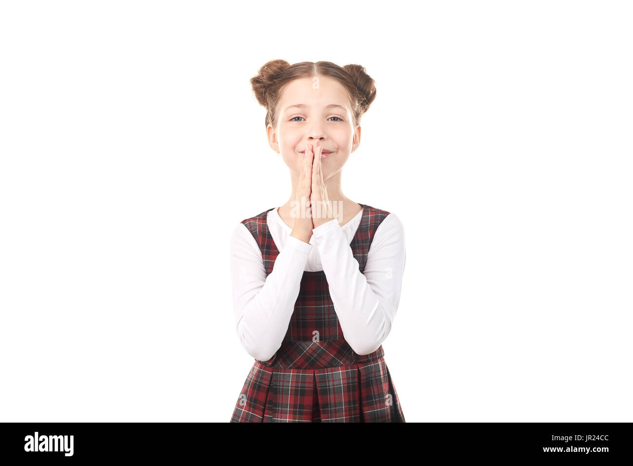 School girl pleading Stock Photo - Alamy