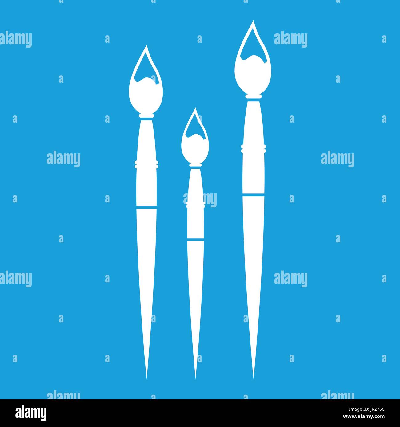 Three brushes for painting icon white Stock Vector Image & Art - Alamy