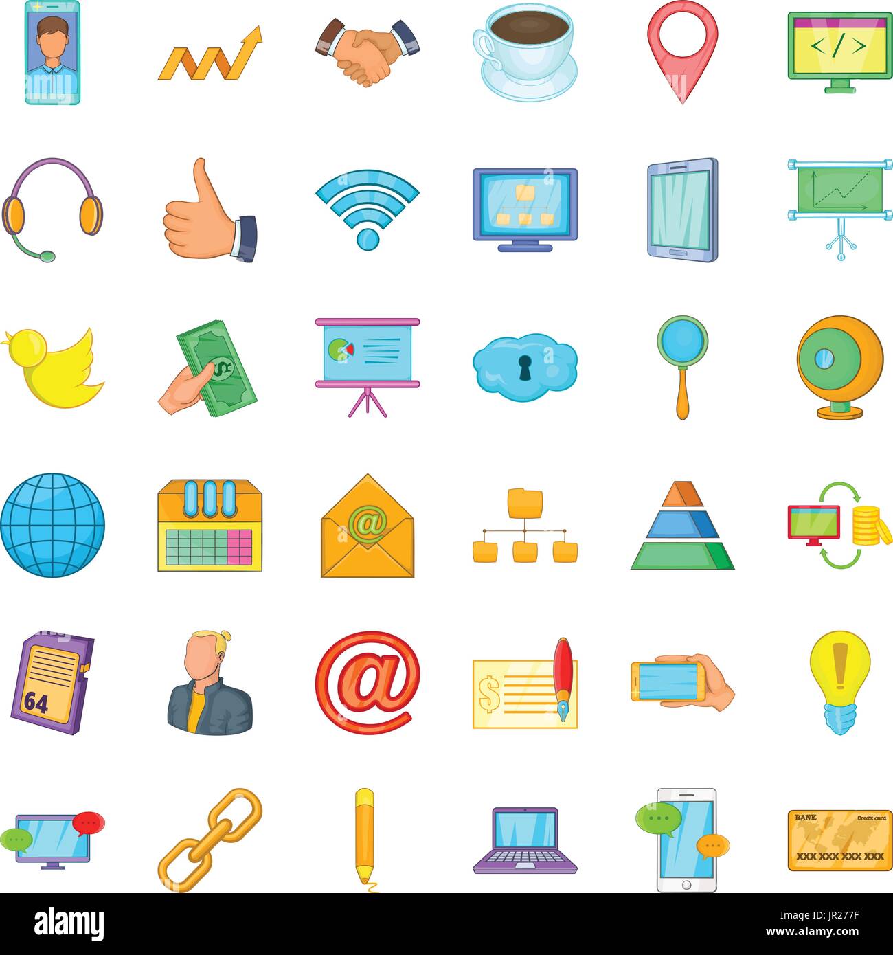 Company icons set, cartoon style Stock Vector Image & Art - Alamy