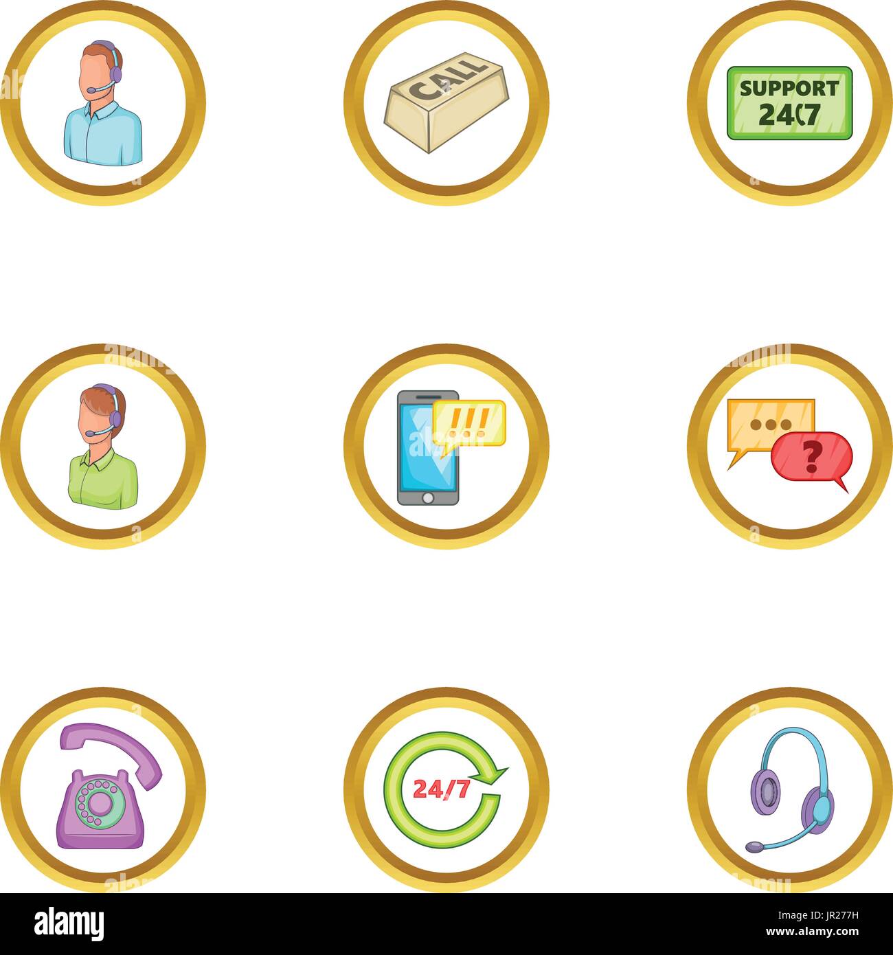 Support icons set, cartoon style Stock Vector Image & Art - Alamy