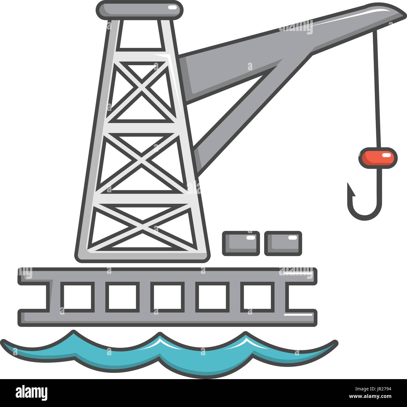 Crane port icon, cartoon style Stock Vector Image & Art - Alamy