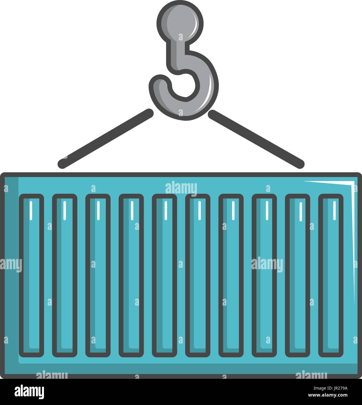 Crane lift a container icon, cartoon style Stock Vector Image & Art - Alamy