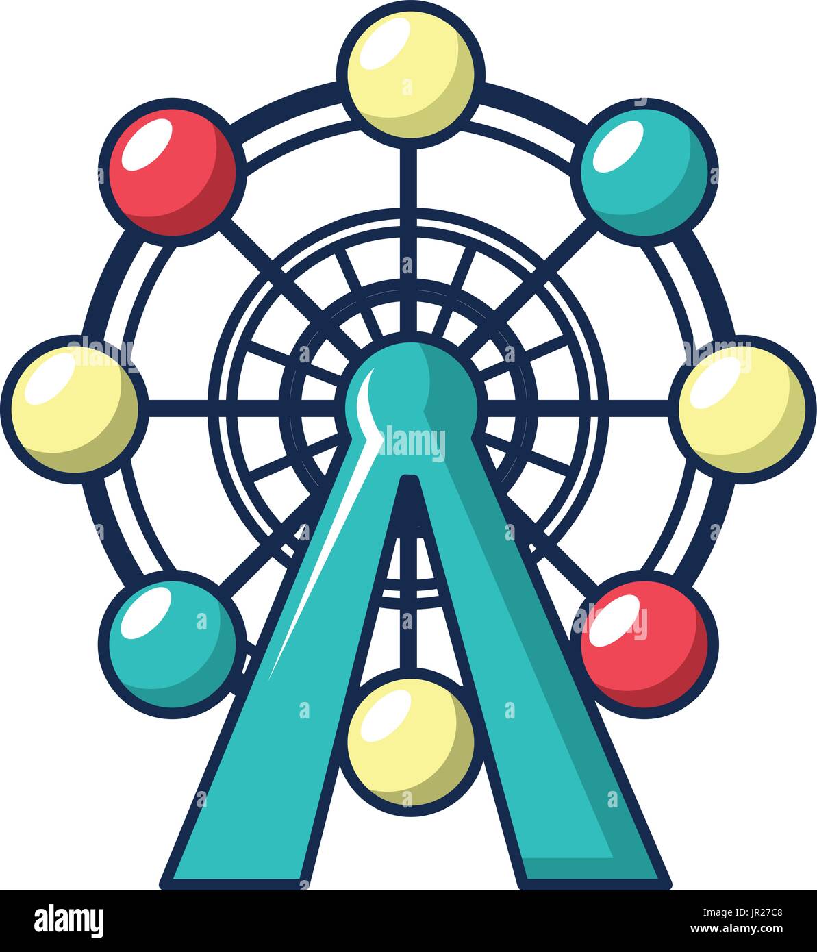 Ferris wheel icon, cartoon style Stock Vector Image &amp; Art - Alamy