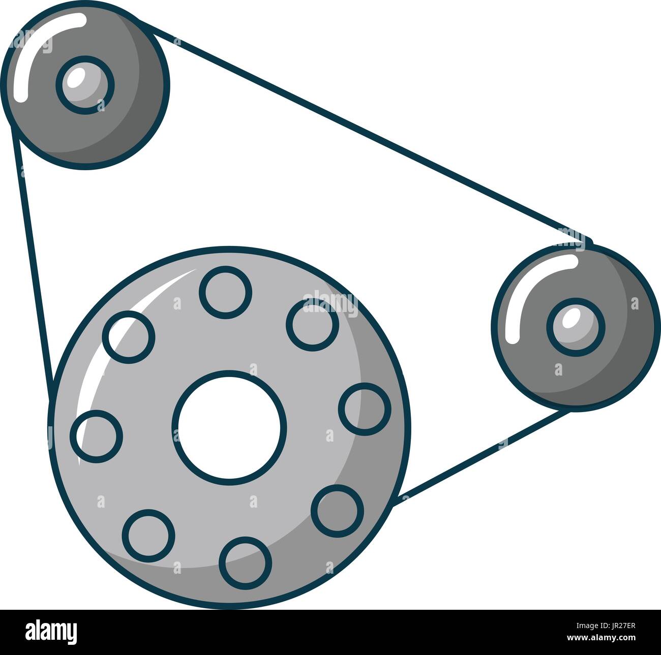 Strap timing belt icon, cartoon style Stock Vector