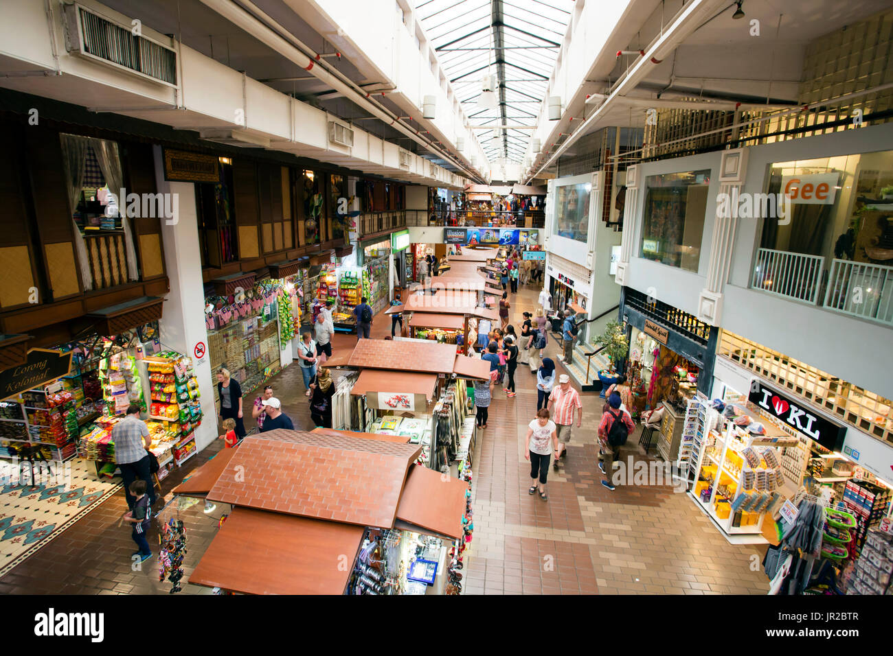 Kuala Lumpur, Malaysia - January 26, 2017: Located in the heart of Kuala Lumpur, Malaysia Central Market is a cultural heritage site with restored art Stock Photo