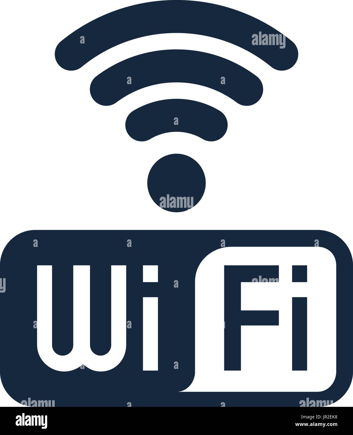 Design of wifi icon with text on white background. Isolated vector ...