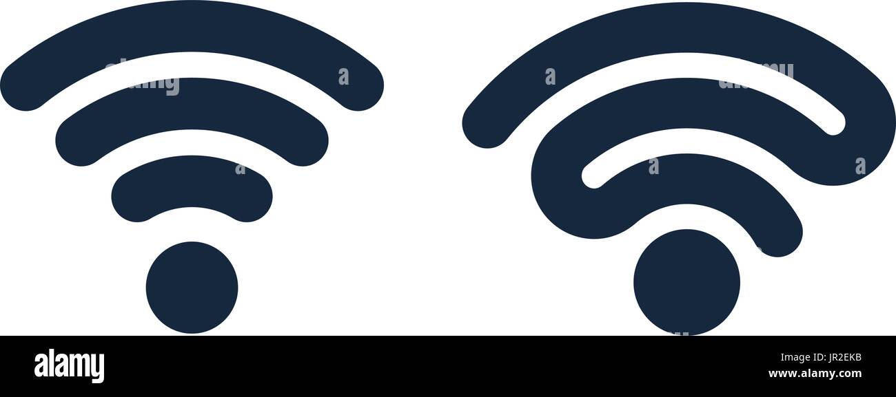 Design of wifi icons on white background. Isolated vector illustrations ...