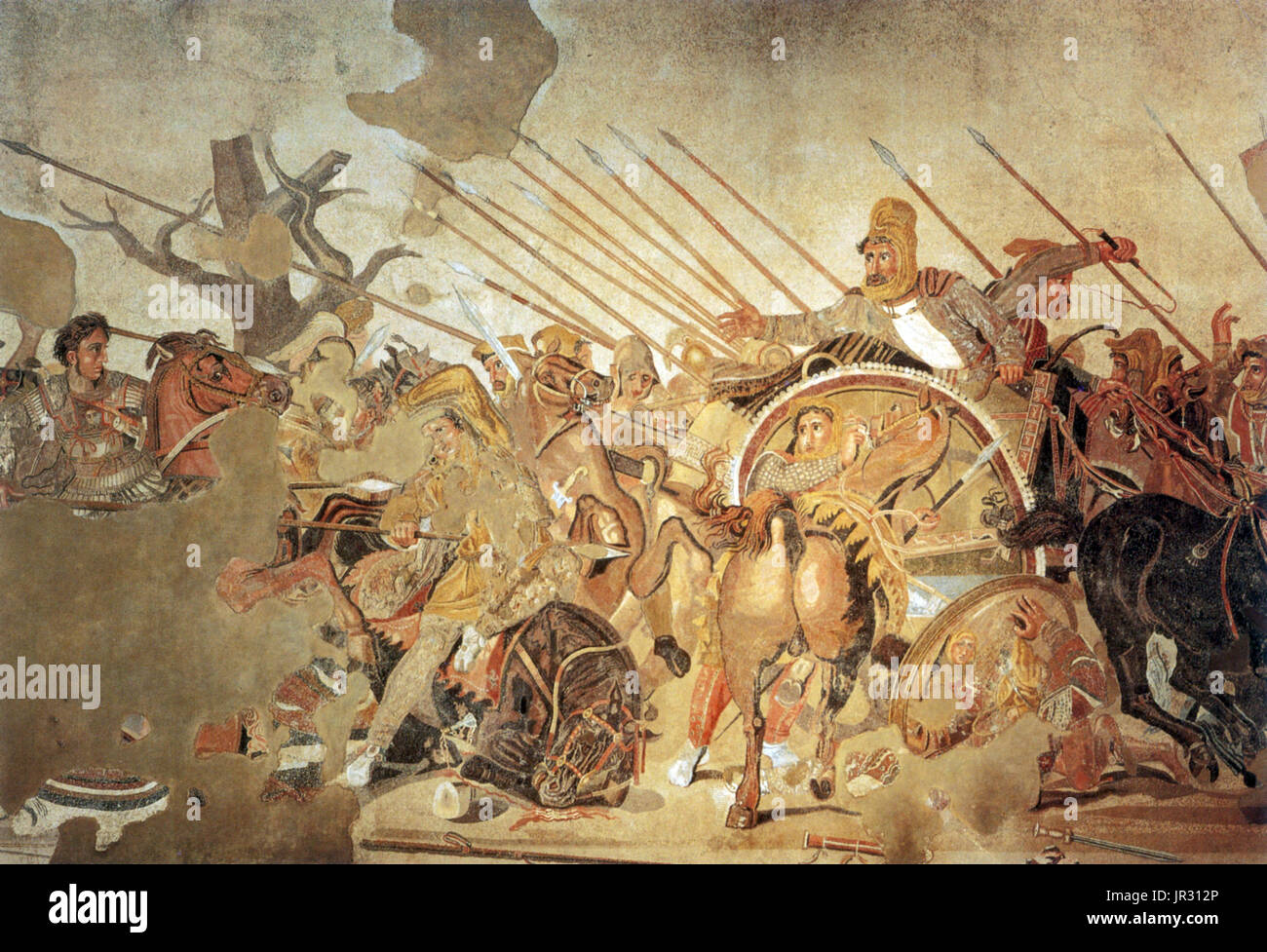 Pompeii,Alexander Mosaic,Battle of Issus,333 BC Stock Photo