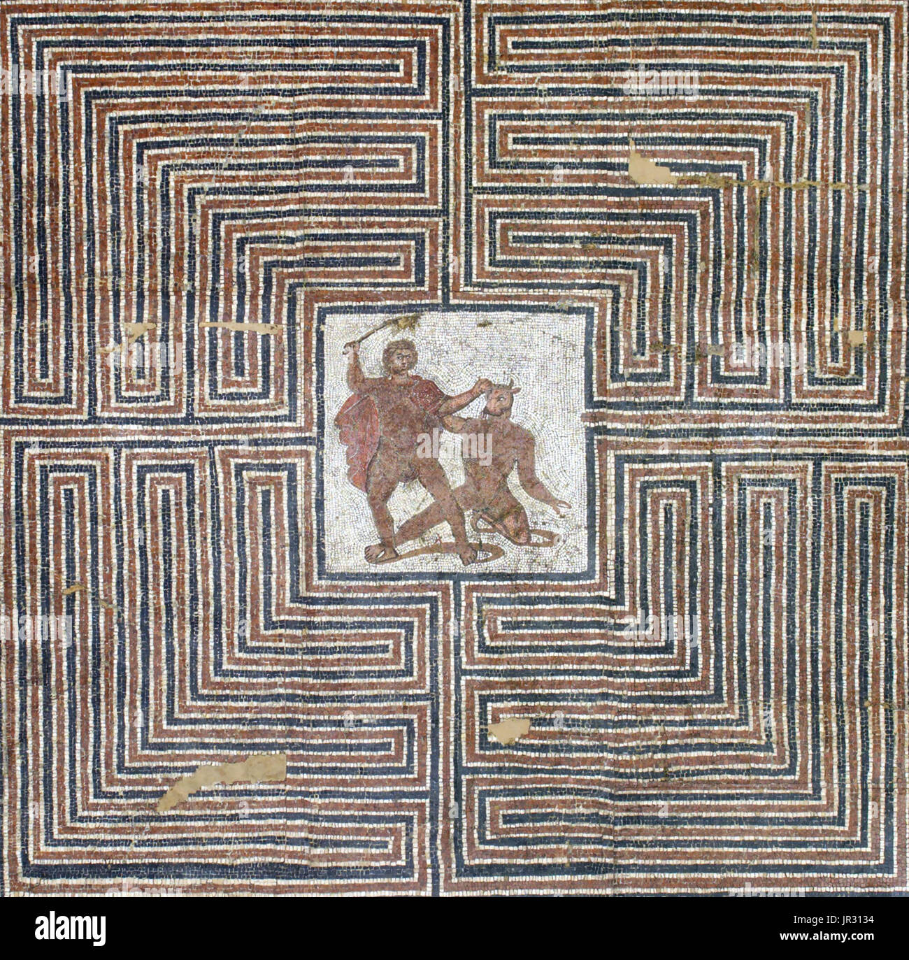 Theseus Mosaic,4th Century Stock Photo