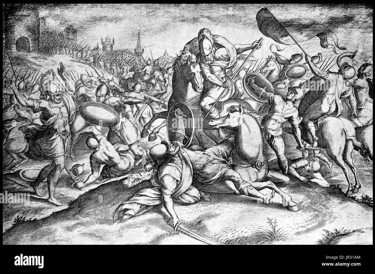 Battle of Dijon. A coalition of Franks and Burgundians crush the forces under Gundobad. King Clovis I pursues him to Avignon, where he surrenders and promises to pay a yearly tribute. Clovis (466 - November 27, 511) was the first king of the Franks to unite all of the Frankish tribes under one ruler, changing the form of leadership from a group of royal chieftains to rule by a single king and ensuring that the kingship was passed down to his heirs. He is considered to have been the founder of the Merovingian dynasty, which ruled the Frankish kingdom for the next two centuries. Stock Photo