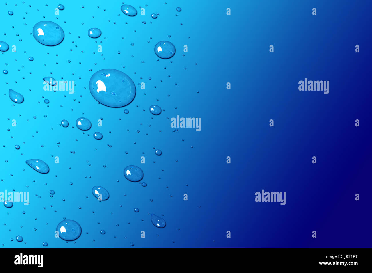 Refreshing Blue Water Drops Template Design Background Stock Photo Alamy