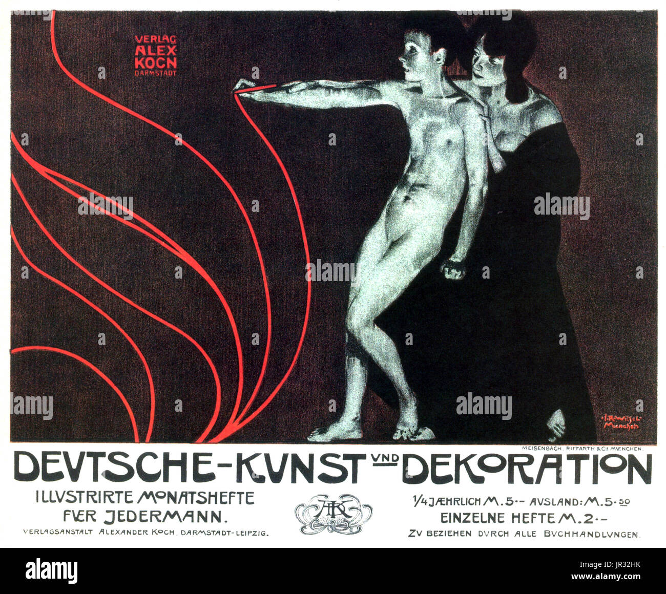 Deutsche-Kunst und Dekoration,J.R. Witzel,1898 Stock Photo
