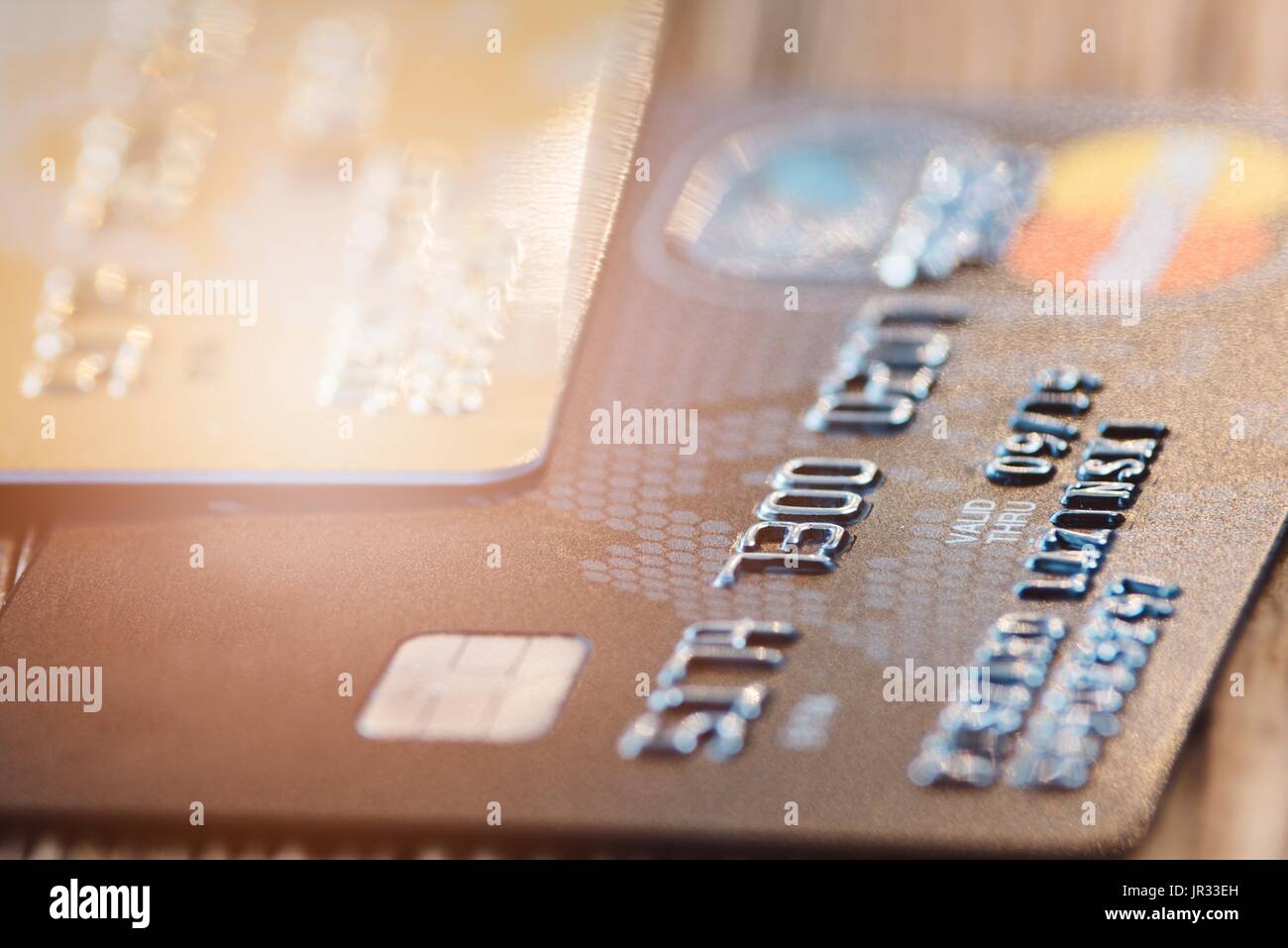 Black and gold credit cards close up Stock Photo - Alamy