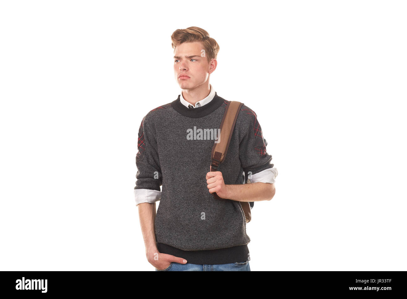 Handsome college boy Stock Photo Alamy