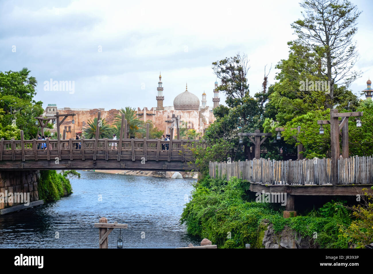 CHIBA JAPAN Old Wooden Bridge Leading To Arabian Coast In Tokyo chiba-japan-old-wooden-bridge-leading-to-arabian-coast-in-tokyo