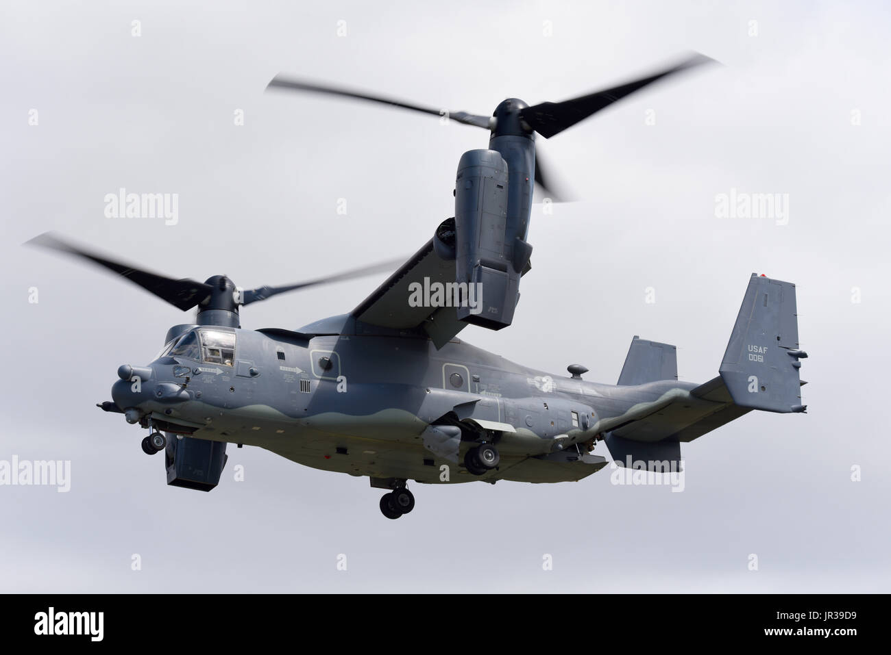Bell Boeing V-22A Osprey 11-0061 of the US Air Force flying at an ...