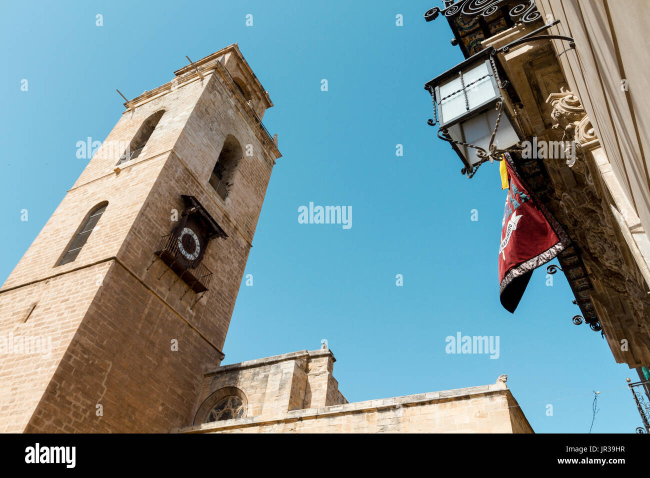 Salvador and Santa Maria cathedral, Orihuela, Alicante, Spain Stock Photo