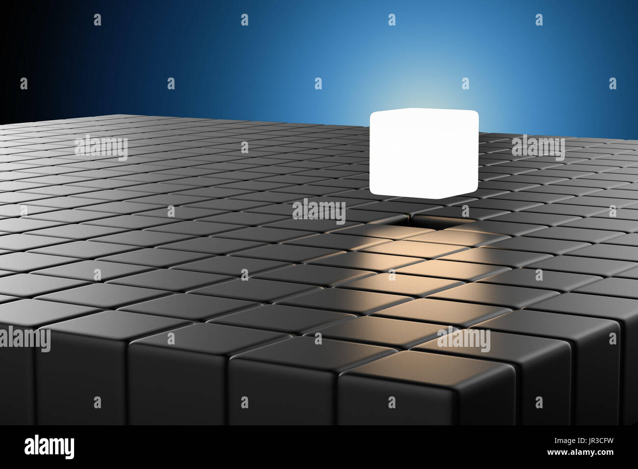 leadership concept with 3d rendering cubic pop up Stock Photo - Alamy