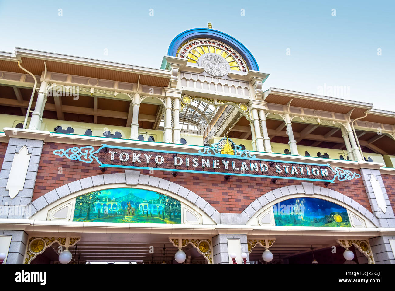 CHIBA, JAPAN: Tokyo Disneyland Resort monorail train station, Urayasu, Chiba, Japan Stock Photo