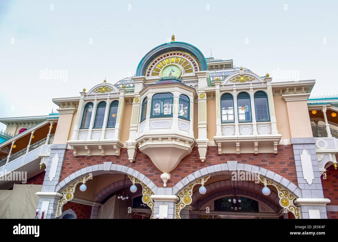 CHIBA, JAPAN: Tokyo Disneyland Resort monorail train station, Urayasu, Chiba, Japan Stock Photo