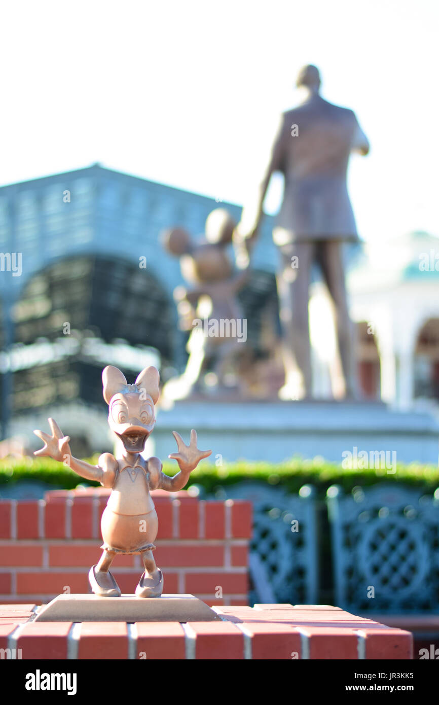 CHIBA, JAPAN: Daisy Duck character statue decorated at Tokyo Disney Resort, Urayasu, Japan Stock Photo