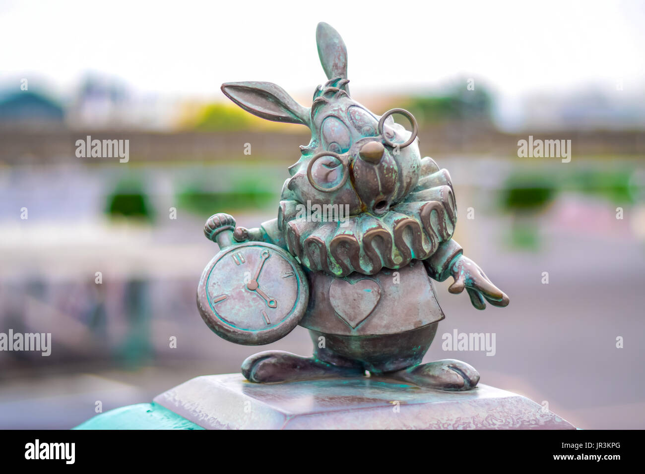 CHIBA, JAPAN: Rabbit character statue decorated at the entrance of  Tokyo Disney Resort, Urayasu, Japan Stock Photo