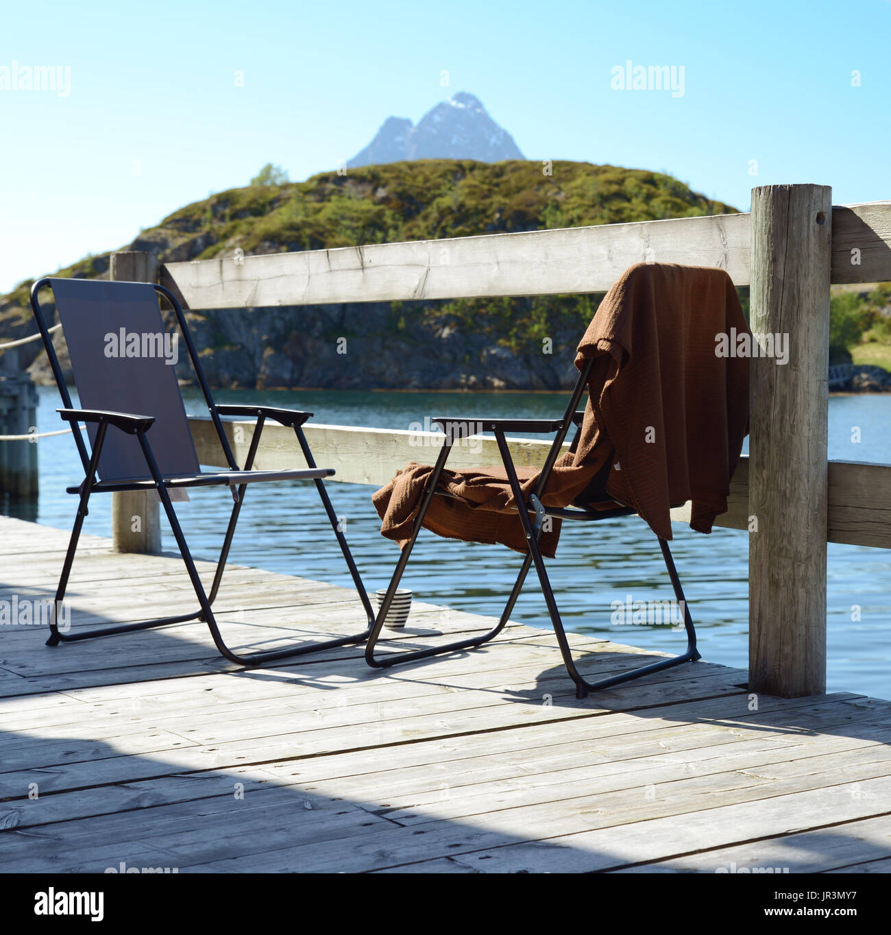 Two empty folding chair on hi-res stock photography and images - Alamy