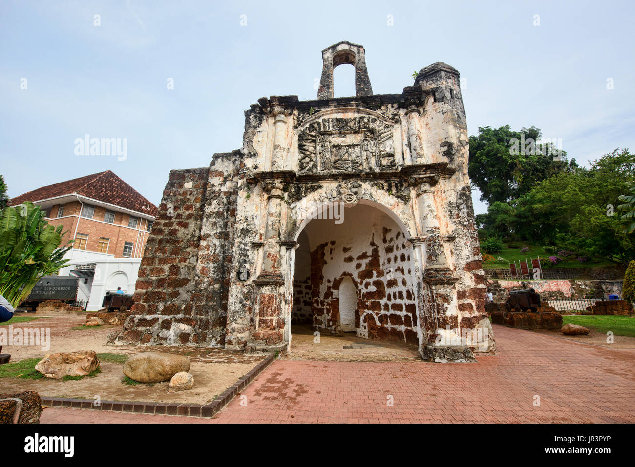 Ruins of the A Famosa Portuguese fortress, Malacca, Malaysia Stock Photo
