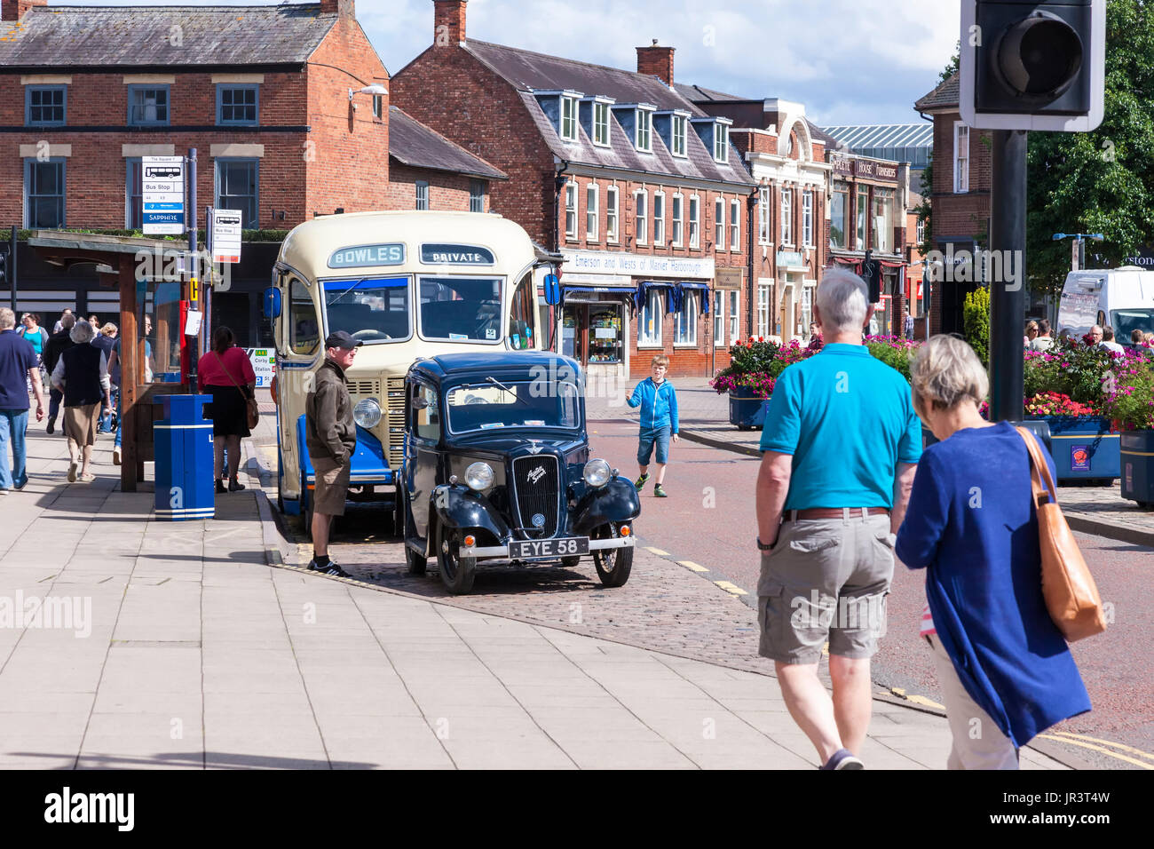 Classic Car Display, Market Harborough, Leicestershire Stock Photo Alamy