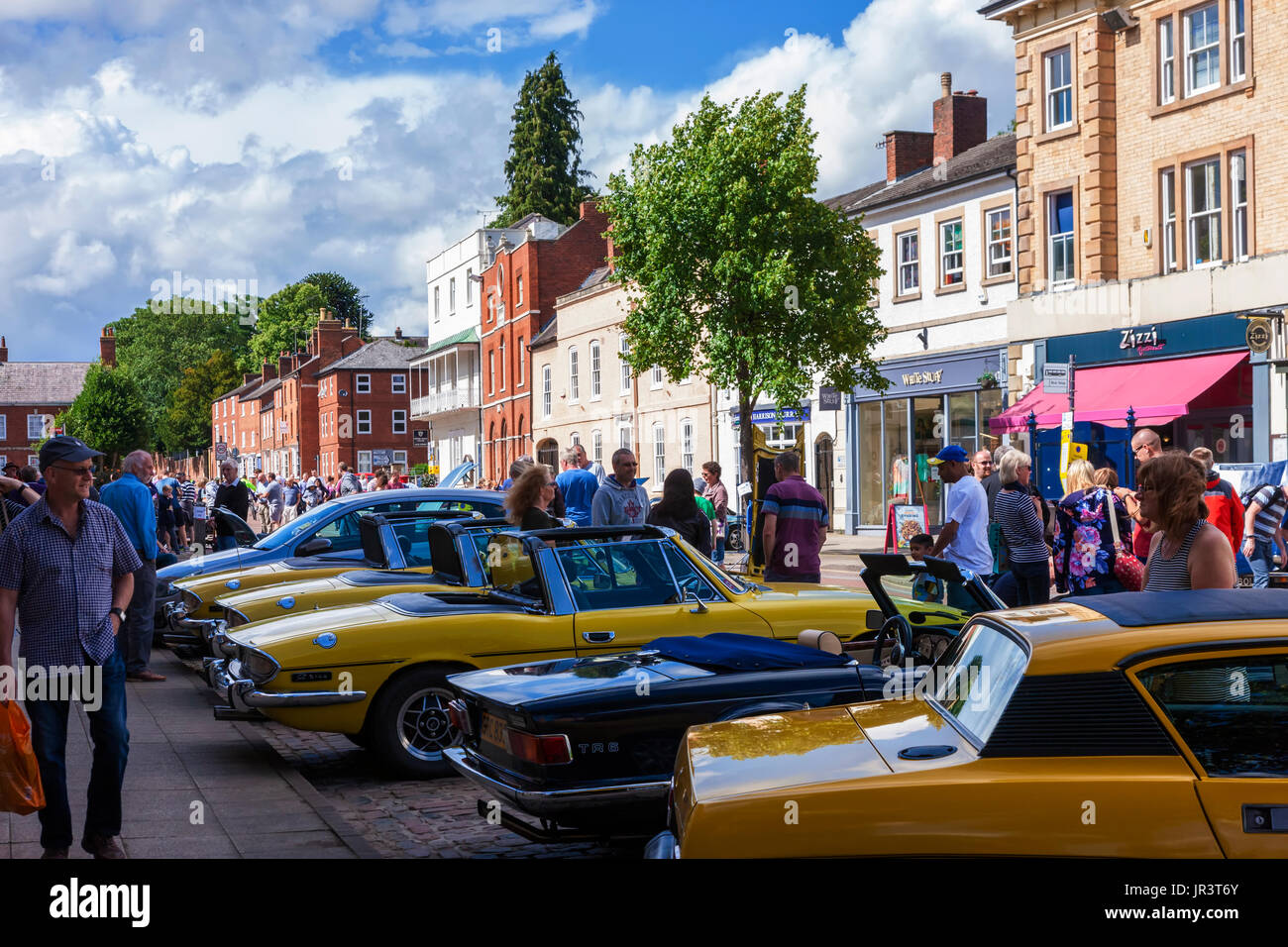 Classic Car Display, Market Harborough, Leicestershire Stock Photo Alamy