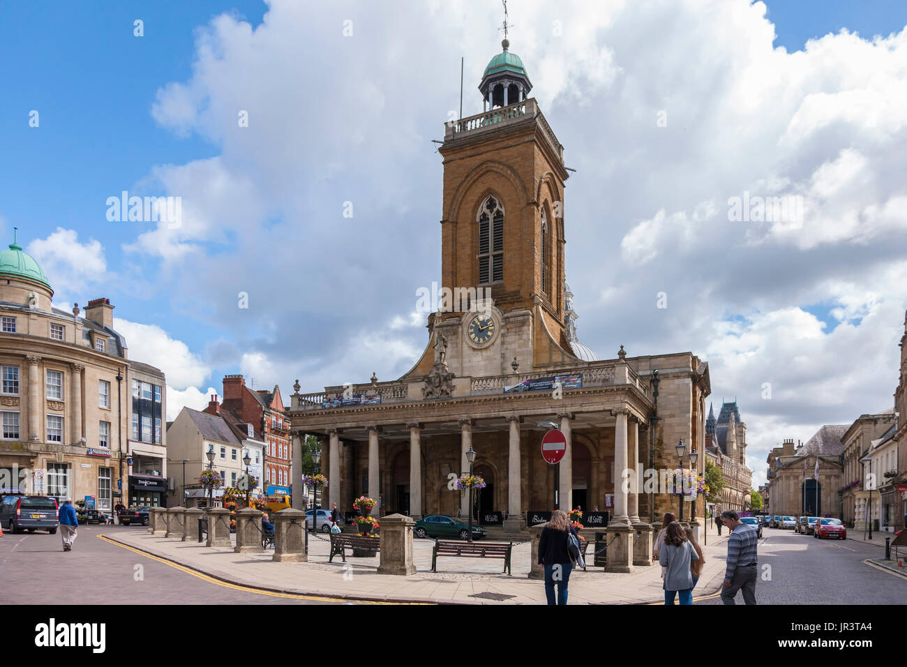 Northampton, Town Centre. All Saints church,. Stock Photo