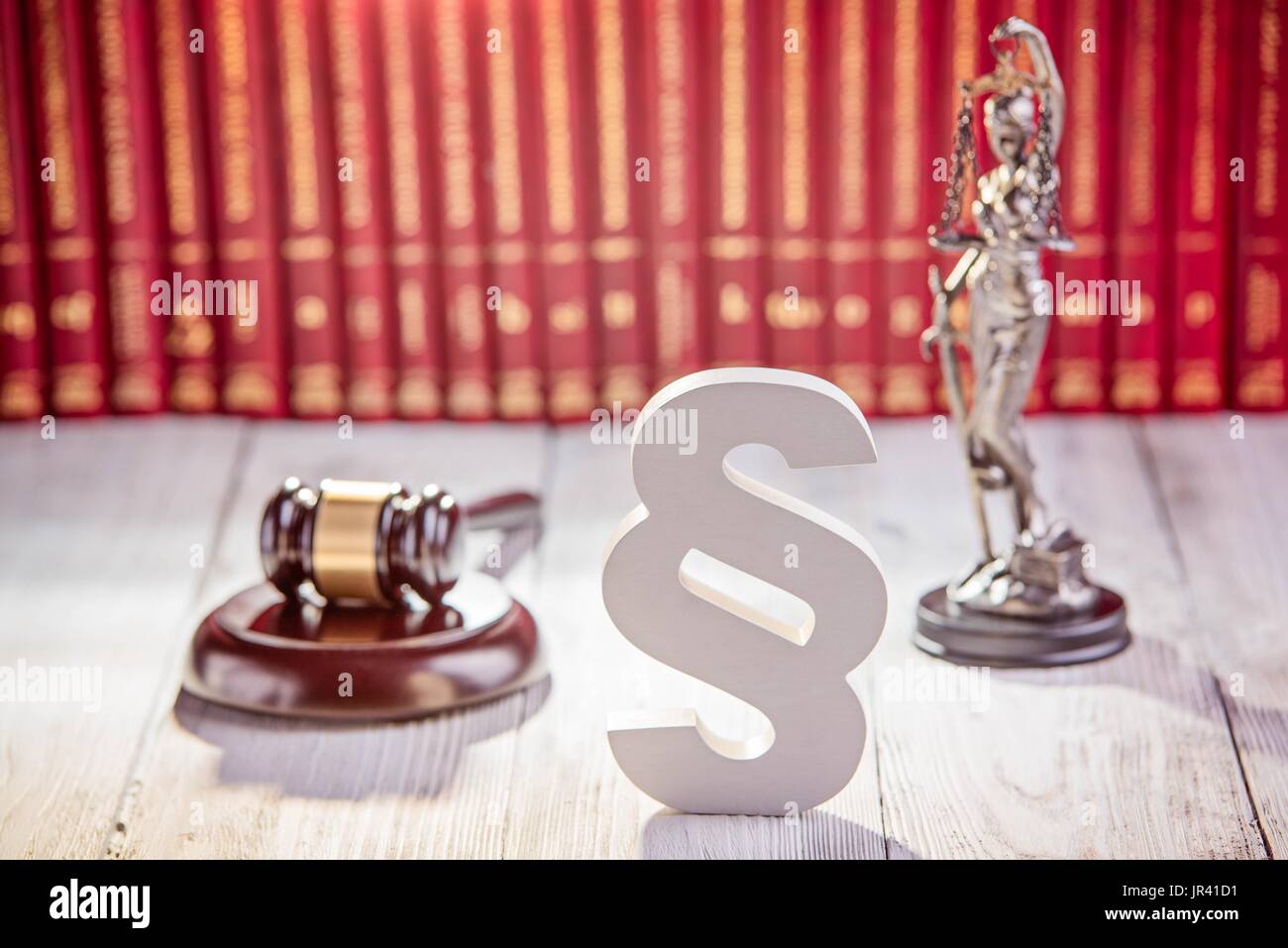 Symbols of law in court library with legal codes. Law concept Stock Photo Alamy