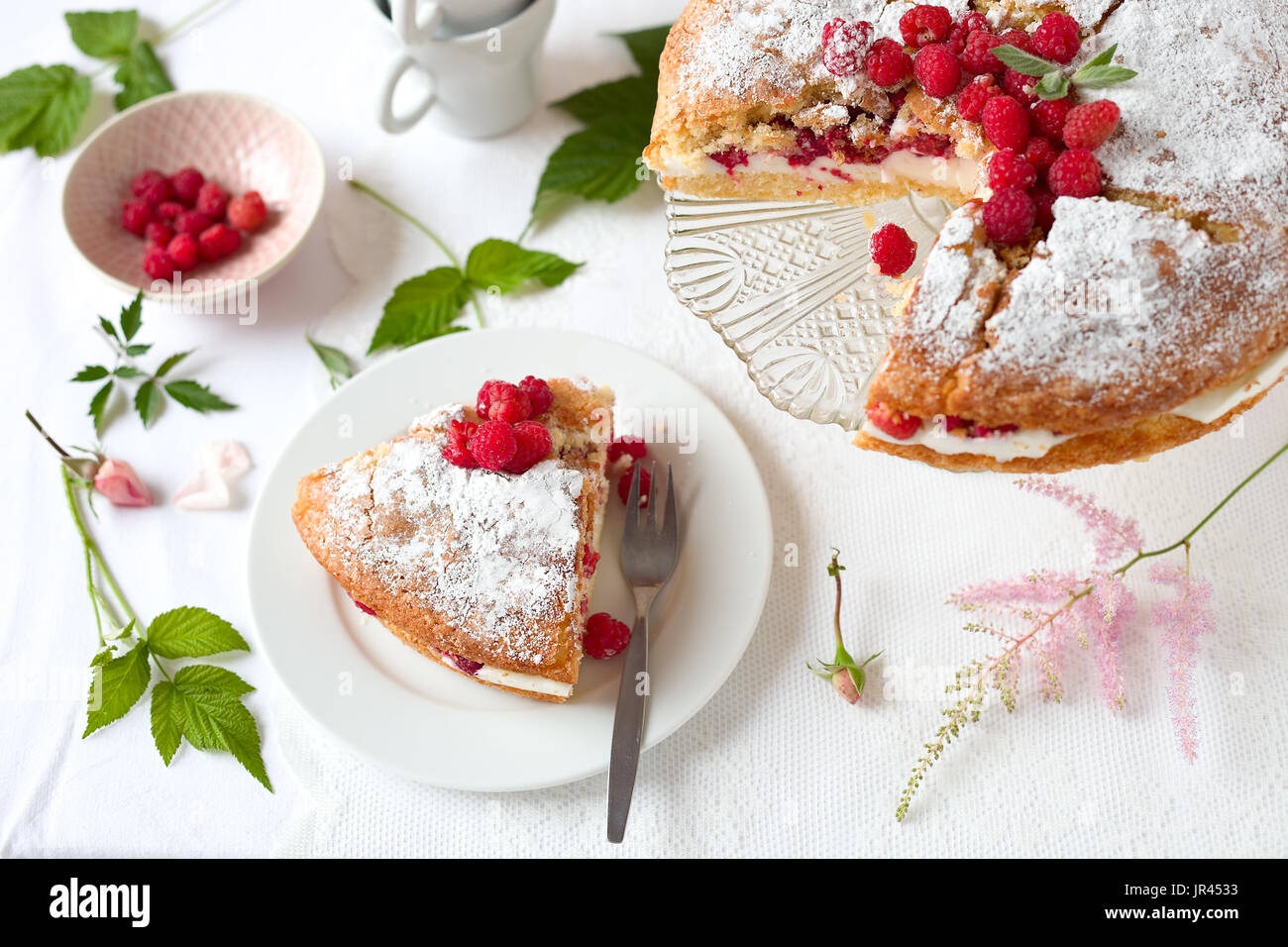 homemade-biscuit-cake-filled-with-cream-and-raspberry-stock-photo-alamy