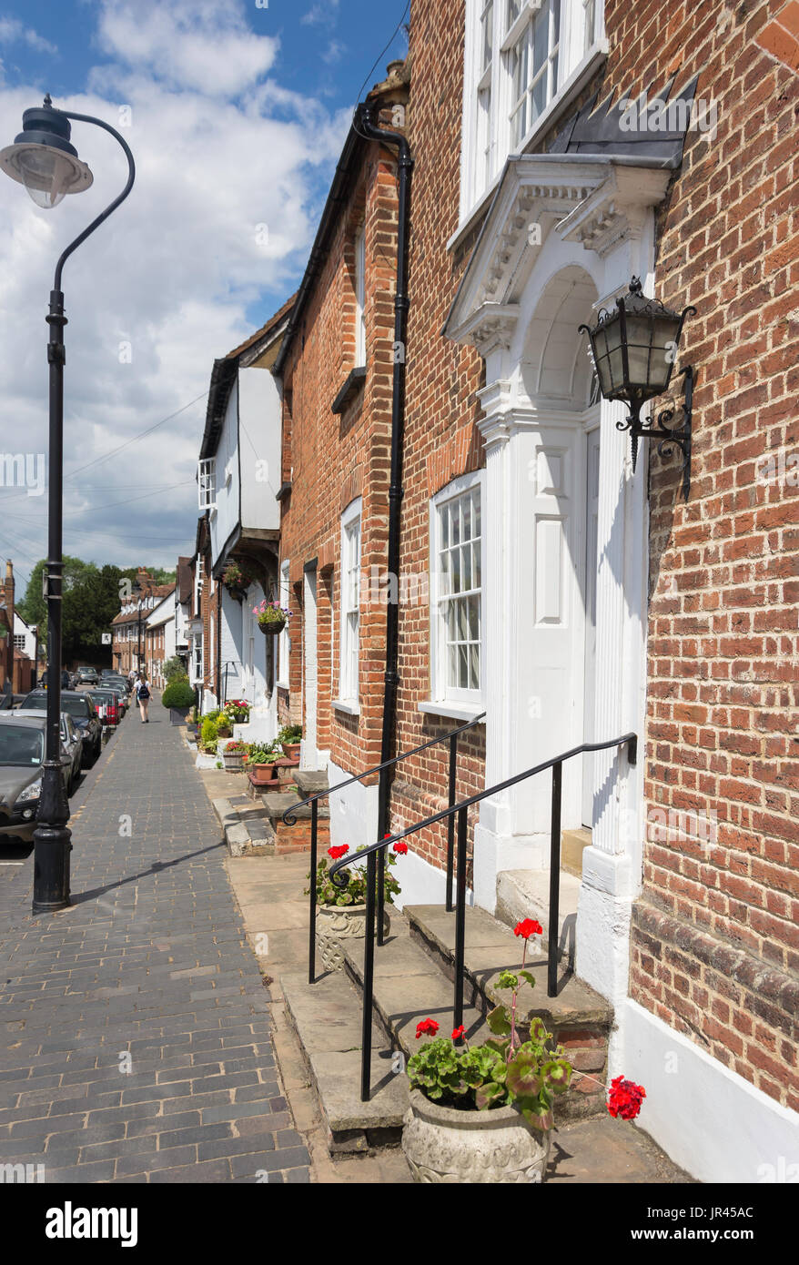 Period houses on Fishpool Street, St.Albans, Hertfordshire, England