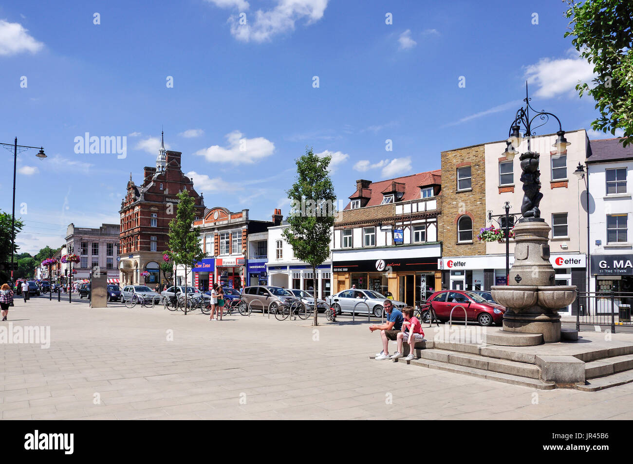 The Town, Enfield Town, London Borough of Enfield, Greater London, England, United Kingdom Stock