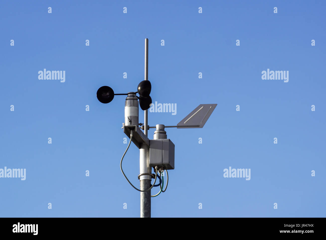 Devices meteorological station on the blue background of the sky Stock ...