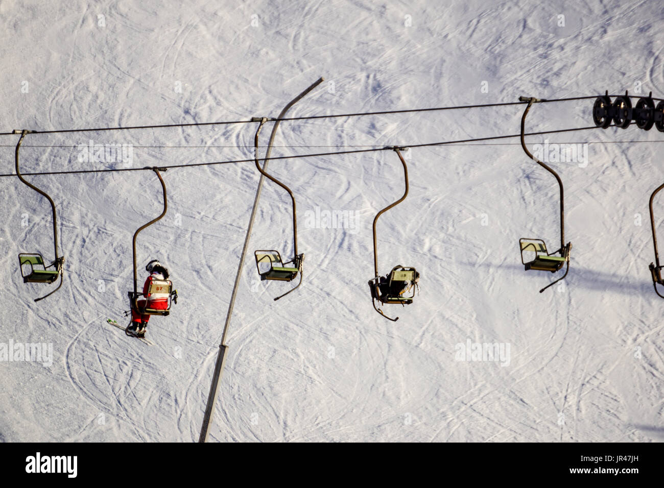 Ski lift cable booth or car, Ropeway and cableway transport sistem for