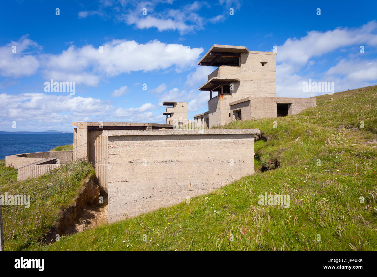 South Ronaldsay, Hoxa Head, Balfour Battery, Orkney UK Scotland Stock Photo