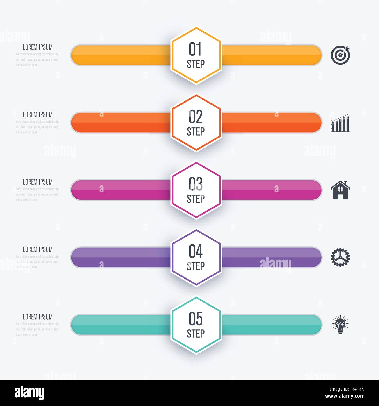 Vector illustration infographic five options Stock Vector Image & Art ...