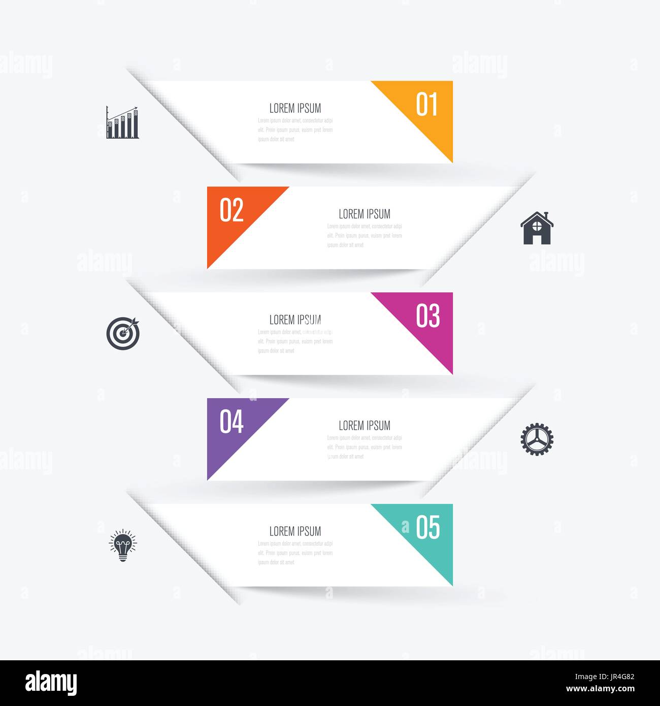 5 Option Menu Elearning Vector illustration infographic five options Stock Vector Image & Art ...